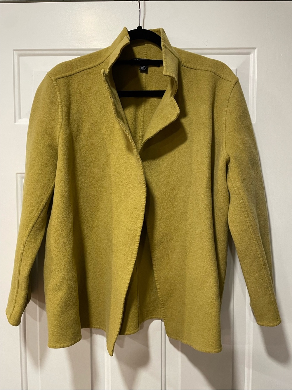 Linda Allard for Ellen Tracy Wool Jacket in Chartreuse Green Size XL Like New